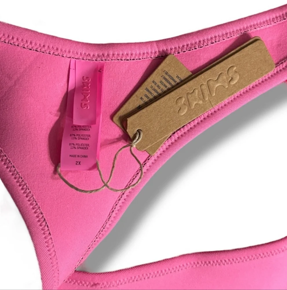 SKIMS Signature Swim Thong Bikini Bottom Pink NWT!